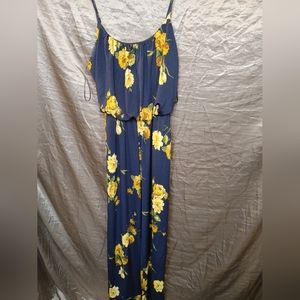 Stitch Fix Kaileigh Romper Navy & Yellow M